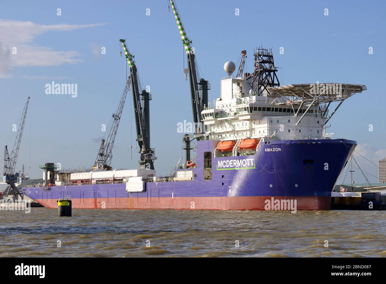 Das Offshore-Versorgungsschiff Amazon wird am 12. März 2020 im Hafen von  Rotterdam sein Stockfotografie - Alamy
