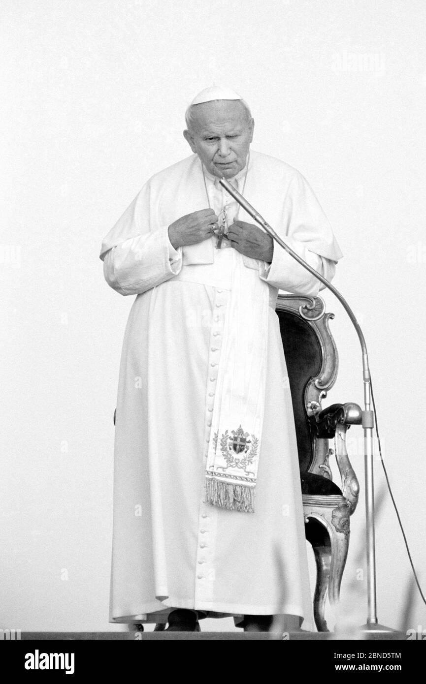 Bologna Italien 09/28/1997: Papst Johannes Paul II., Karol Wojtyla, 23. Nationaler Eucharistischer Kongress Stockfoto