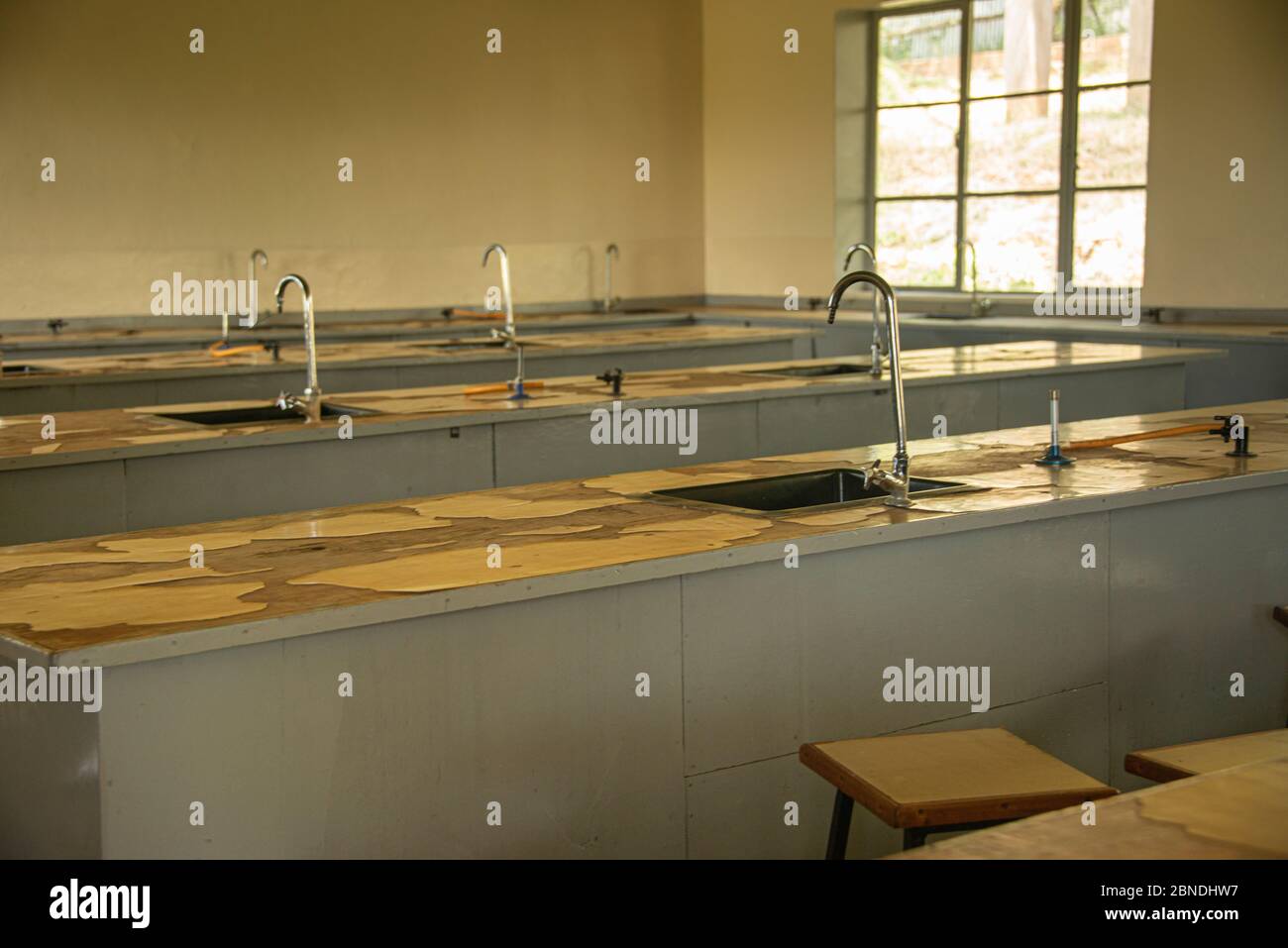 Science Lab an einer Kenya Schule Stockfoto