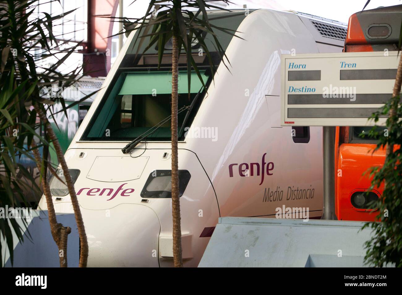 Bahnumläufe im spanischen Eisenbahnnetz Stockfoto