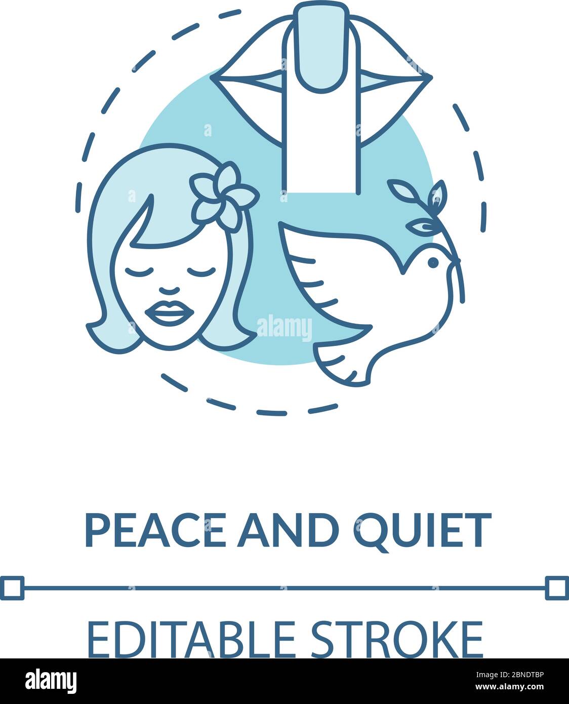 Ein ruhiges türkisfarbenes Konzept Stock Vektor