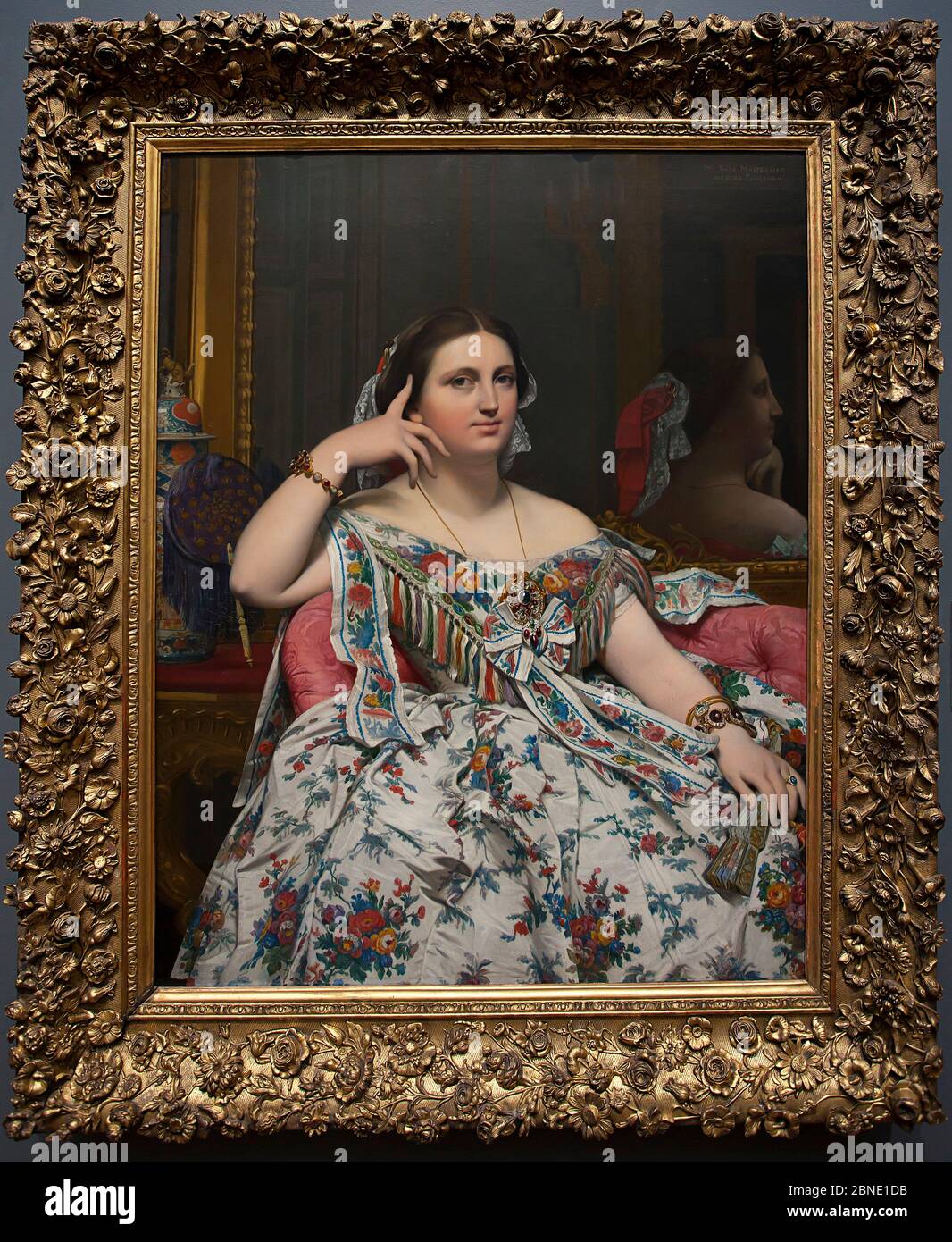 Porträt von Madame Moitessier von Ingres, National Gallery, London. Stockfoto