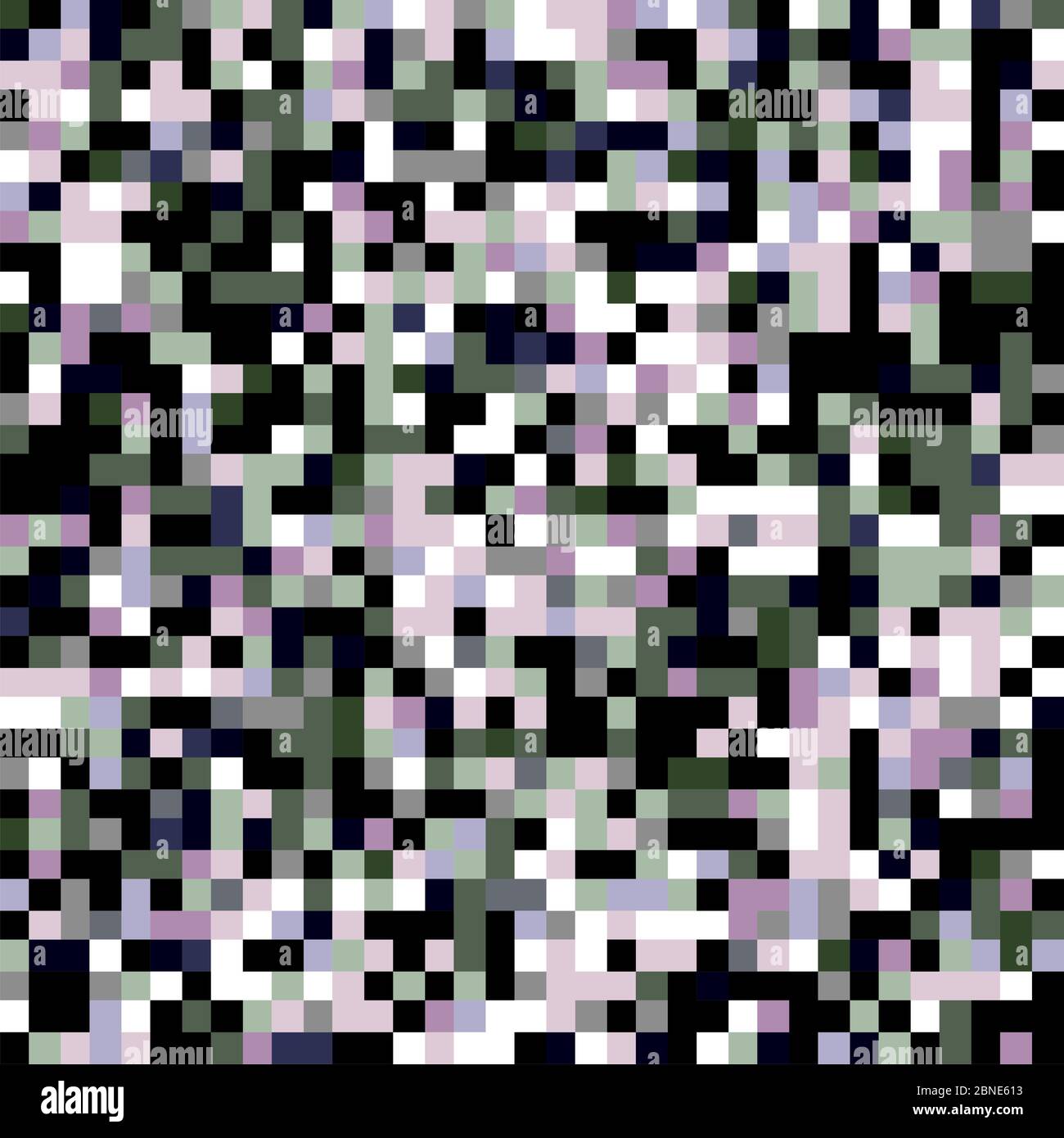 Bunte Pixel Mosaik nahtlose Muster. Wiederholende Textur mit quadratischen Punkten mit mehreren Farben. Geometrischer Vektorhintergrund. Stock Vektor