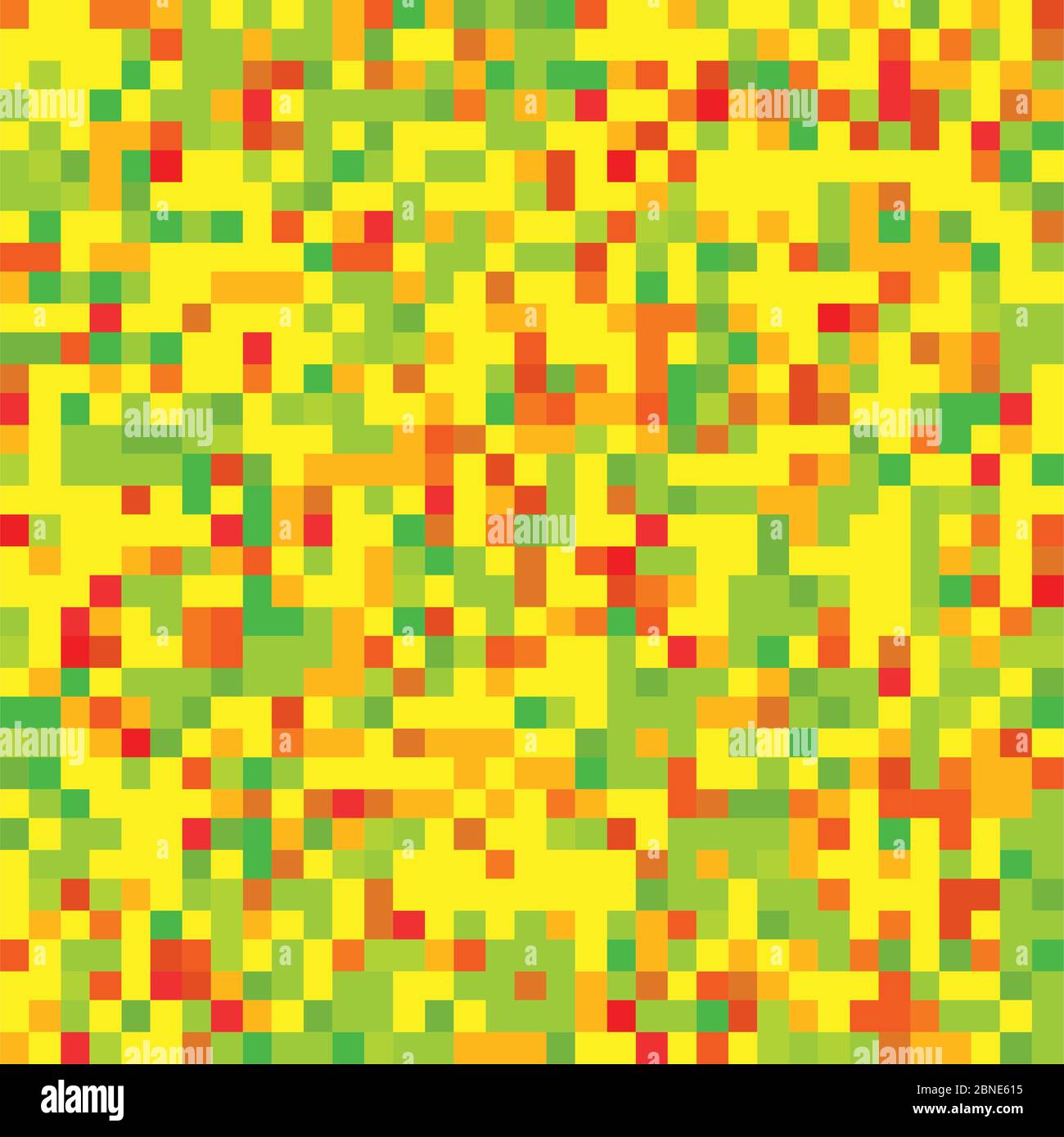 Bunte Pixel Mosaik nahtlose Muster. Wiederholende Textur mit quadratischen Punkten mit mehreren Farben. Retro 8-Bit-Videospiel-Stil geometrische Vektor Hintergrund. Stock Vektor