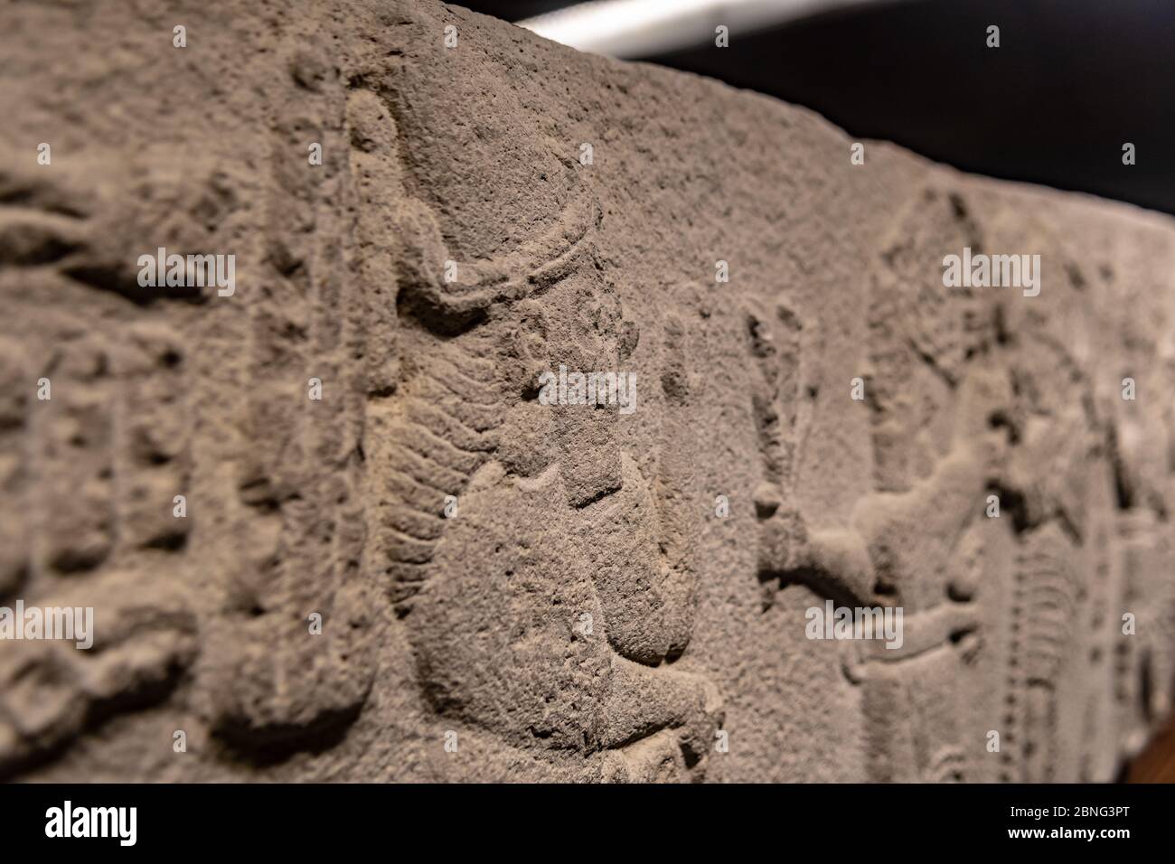 Nahaufnahme der Wall Frieze Neo Hittites, Ankara, Türkei Stockfoto