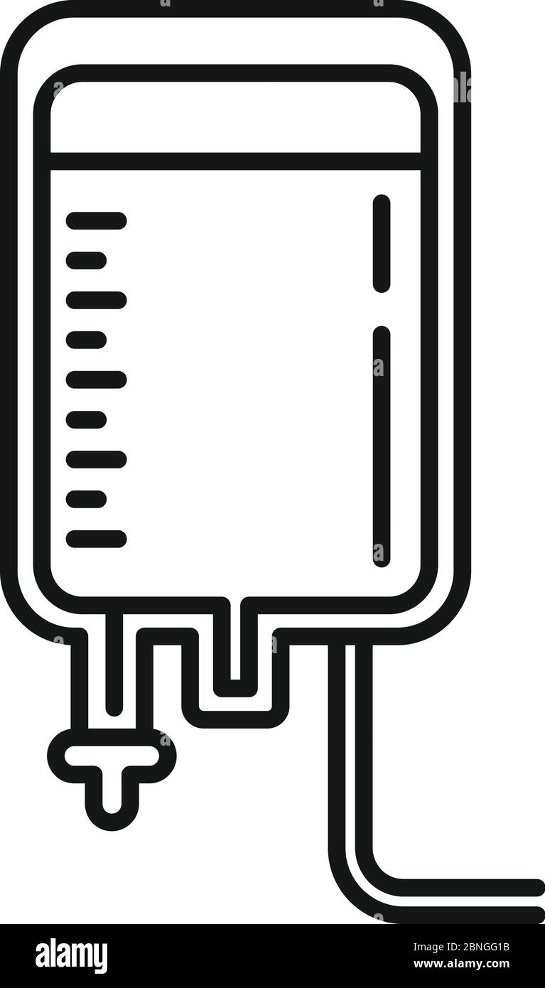 Symbol für Bluttransfusion. Umriss Bluttransfusion Vektor-Symbol für Web-Design isoliert auf weißem Hintergrund Stock Vektor Symbol für Bluttransfusion. Umriss Bluttransfusion Vektor-Symbol für Web-Design isoliert auf weißem Hintergrund Stock Vektor