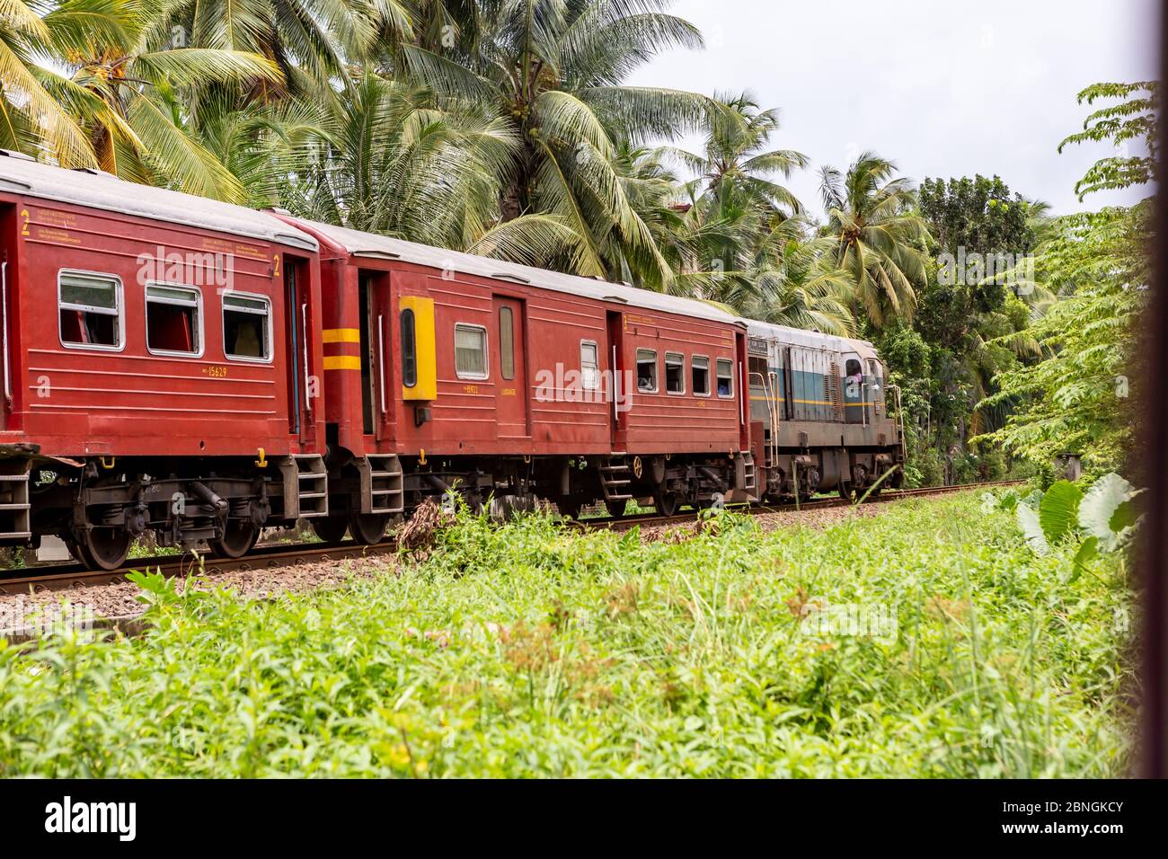 Schoener Alter Zug in Bentota auf Sri Lanka Stockfoto