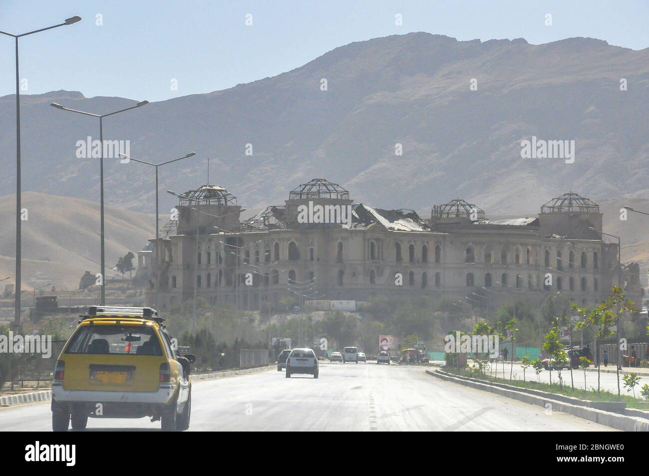 'Darul Aman Palace' der alte Königspalast in Kabul, Afghanistan Stockfoto