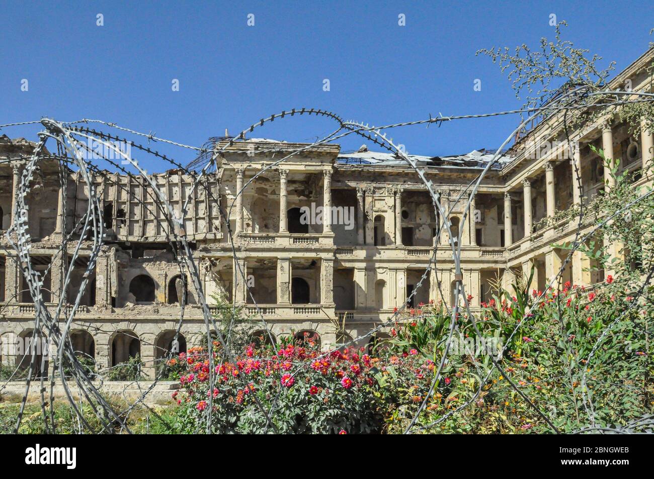 'Darul Aman Palace' der alte Königspalast in Kabul, Afghanistan Stockfoto