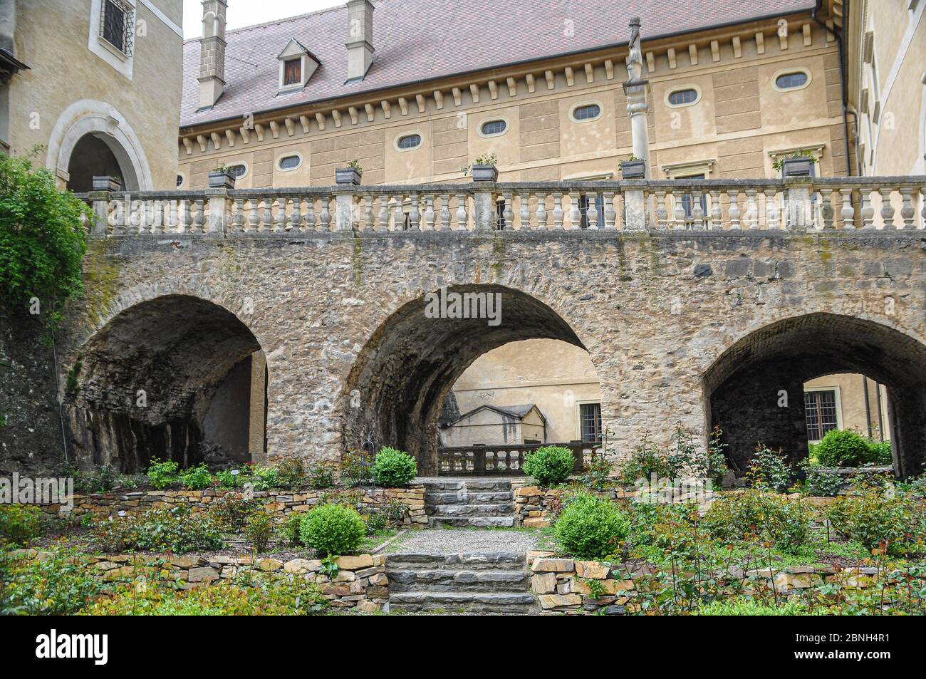 Schloss Rosenburg. Eines der meistbesuchten Renaissance-Schlösser Österreichs inmitten des Naturparks Kamptal Stockfoto