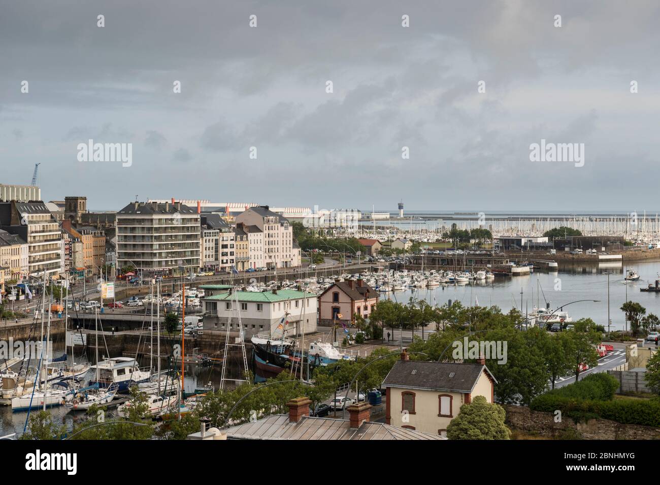 Ansicht von Stadt Cherbourg, Normandie, Frankreich Stockfoto