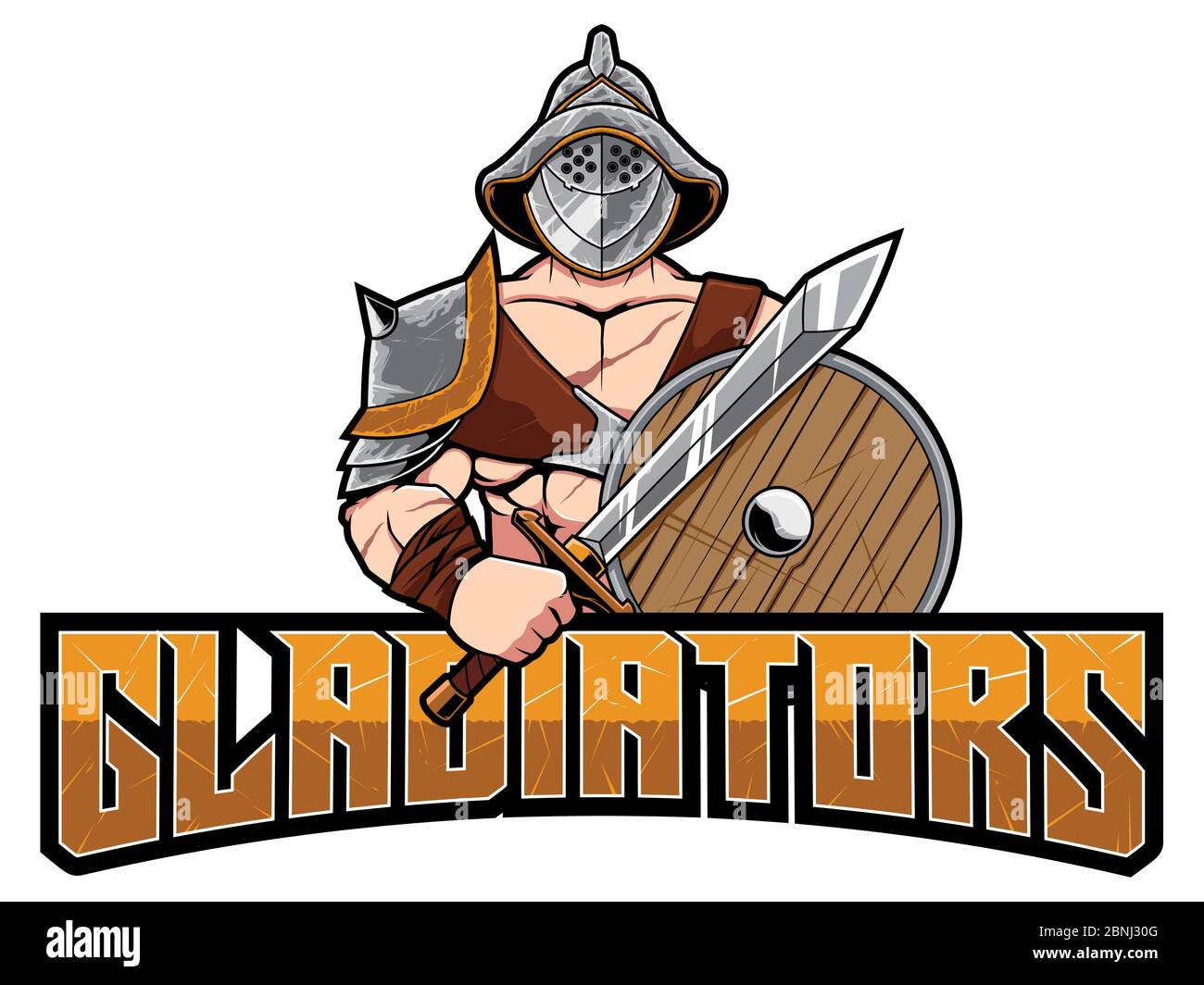 Gladiator-Maskottchen-Symbol Stock Vektor