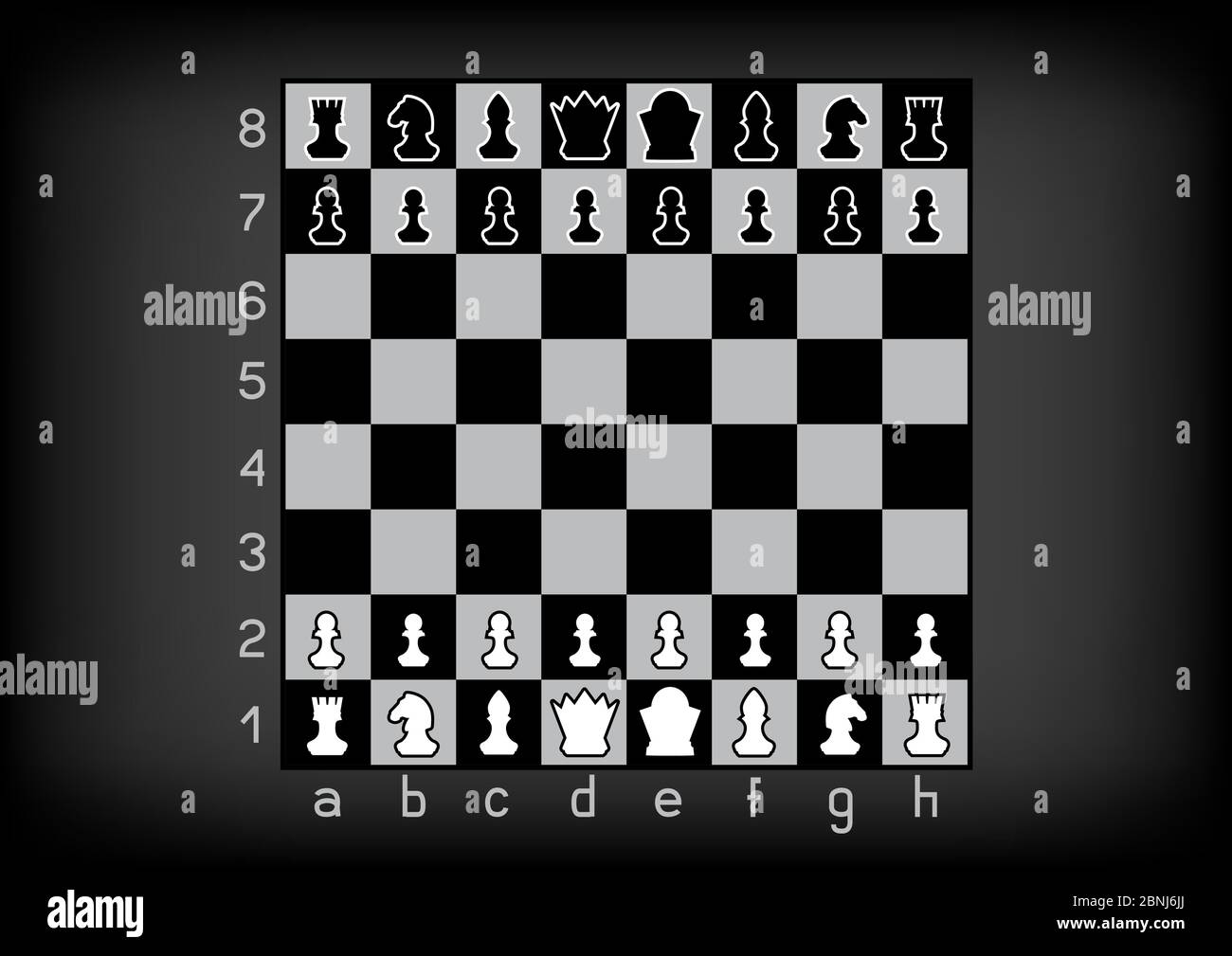 Schachfiguren Brett Vorlage Mockup Stock Vektor