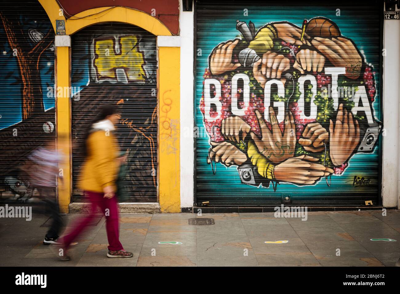 Wandbild, Bogota, Cundinamarca, Kolumbien, Südamerika Stockfoto