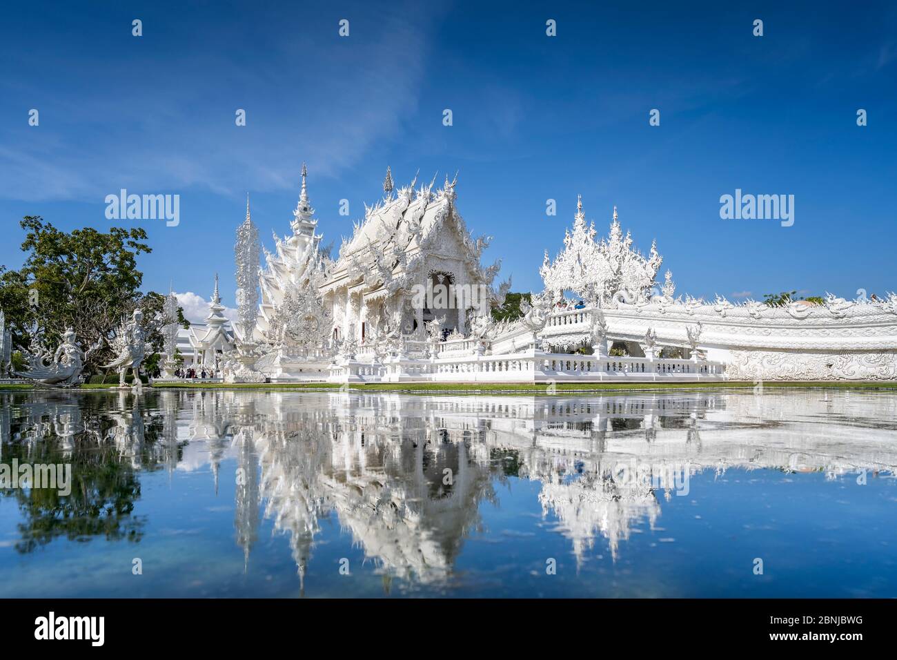 Wat Rong Khun (weiße Tempel), Chiang Rai, Nord-Thailand, Thailand, Südostasien, Asien Stockfoto