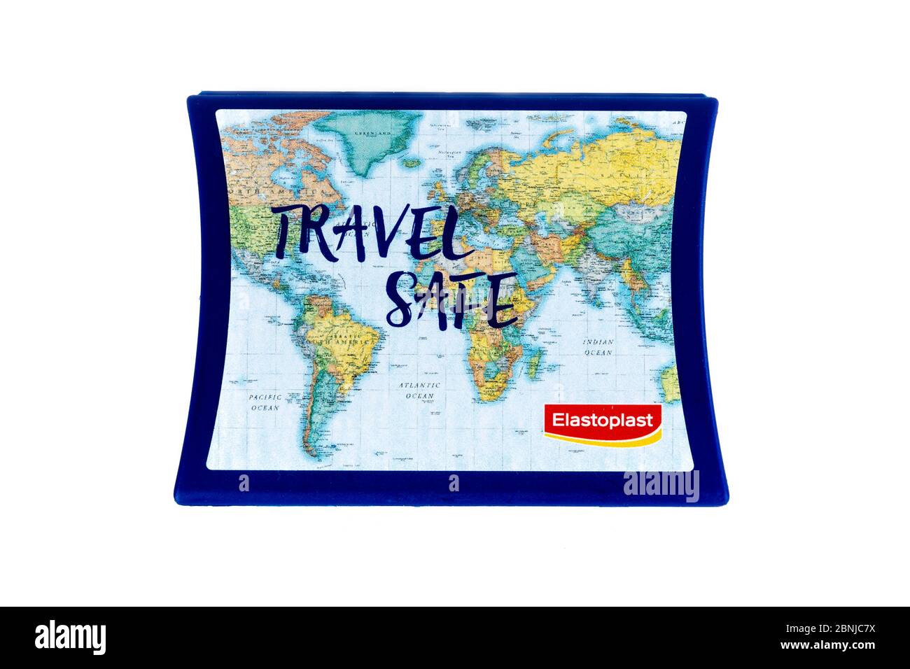 elastoplast Reiseschutzbox, elastoplast, Reiseschutzbox, Pflaster, Verbandstoffe, Urlaubsset, Sicherheitsset, Urlaubssicherung, Reisesicherheitskit, medi-Kit, Stockfoto