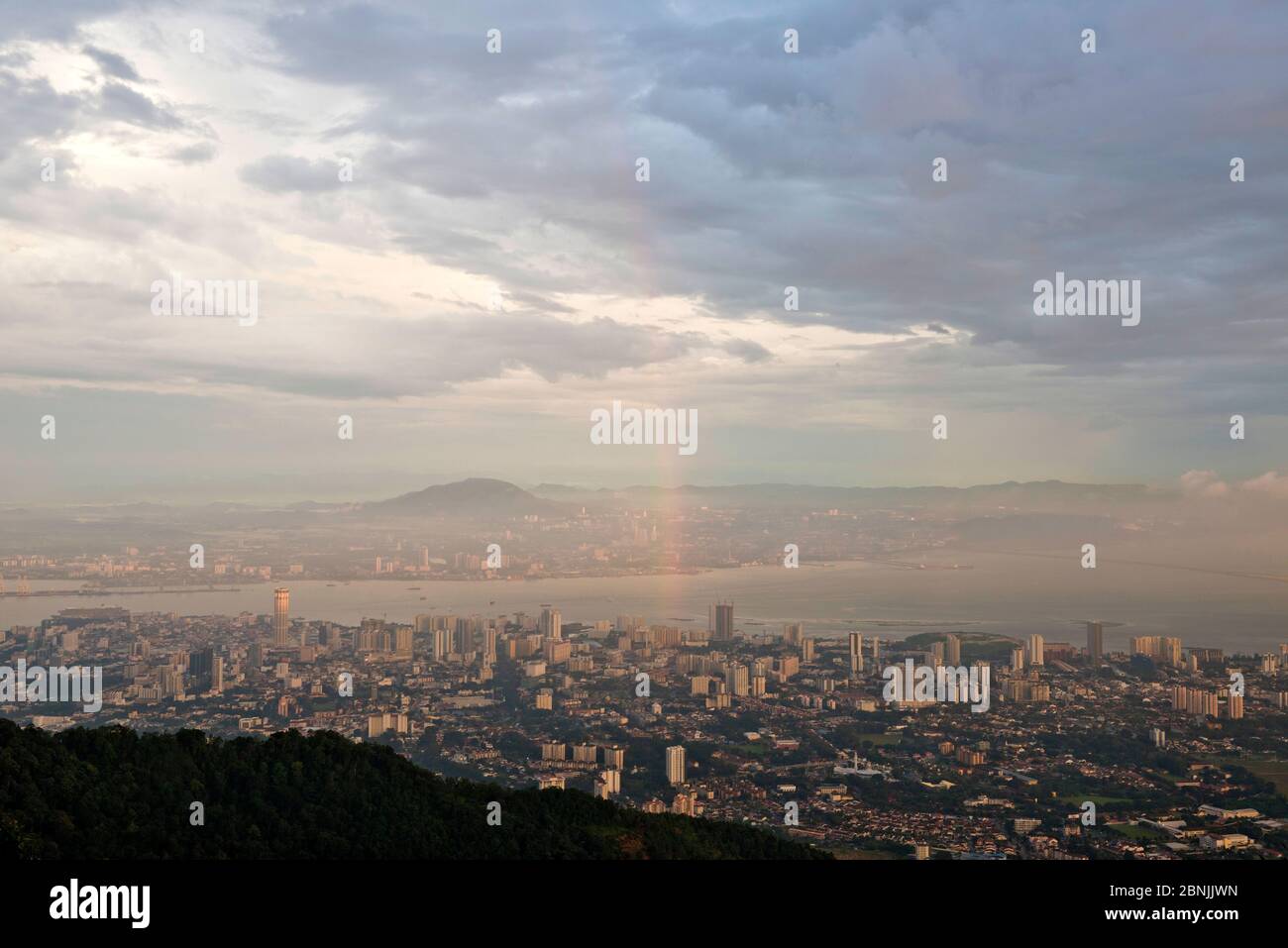 Malaysia,Malaisie,île,Insel,Insel,Penang,Malacca,ville,Stadt,Stadt,George Town,Penang Hill,Panorama,Panorama Stockfoto