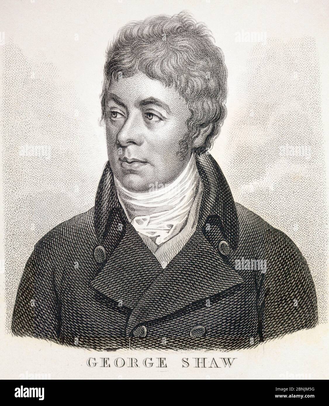 Porträt von George Shaw (175 – 1813) der englische Zoologe ist vor allem für seine illustrierten enzyklopädischen Zoologie-Bücher wie "Allgemeine Zoologie" (16 Vol Stockfoto