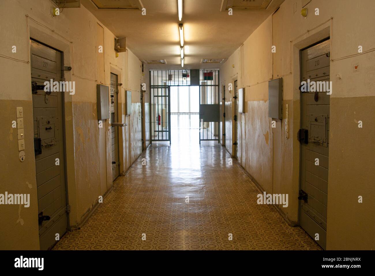 Ein neues Gefängnis in der Gedenkstätte Berlin-Hohenschönhausen Stockfoto