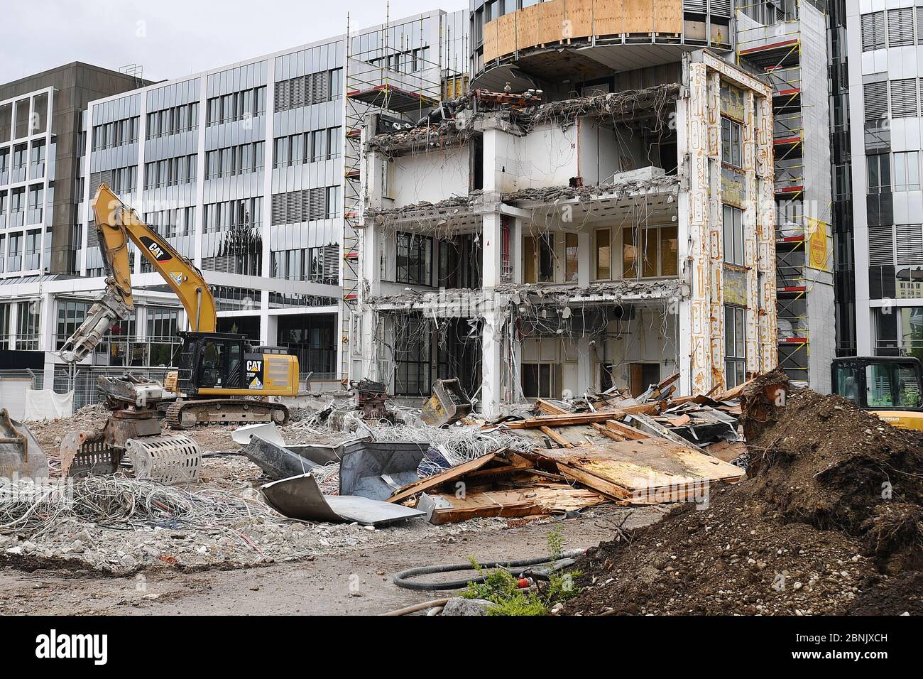 Abriss Von Gebäude Mit Gemeinsamer Nachbarwand