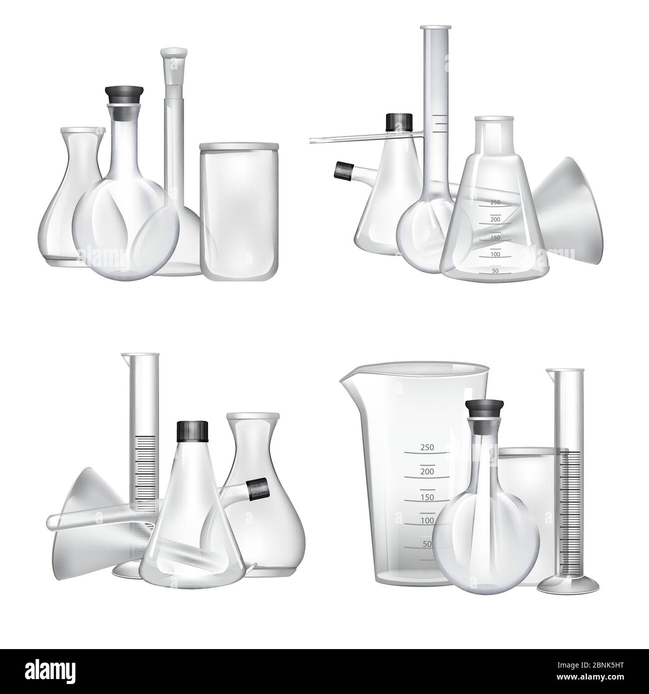 Vektor Stapel von chemischen Labor Glasröhrchen Set Stock Vektor