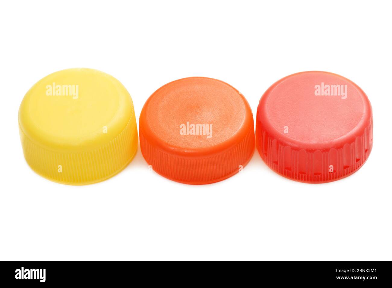 Bunte Kunststoff Flaschenverschlüsse Stockfoto
