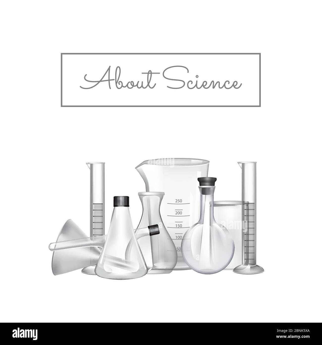Vektor Hintergrund mit Platz für Text und chemische Labor Glasröhren Stock Vektor