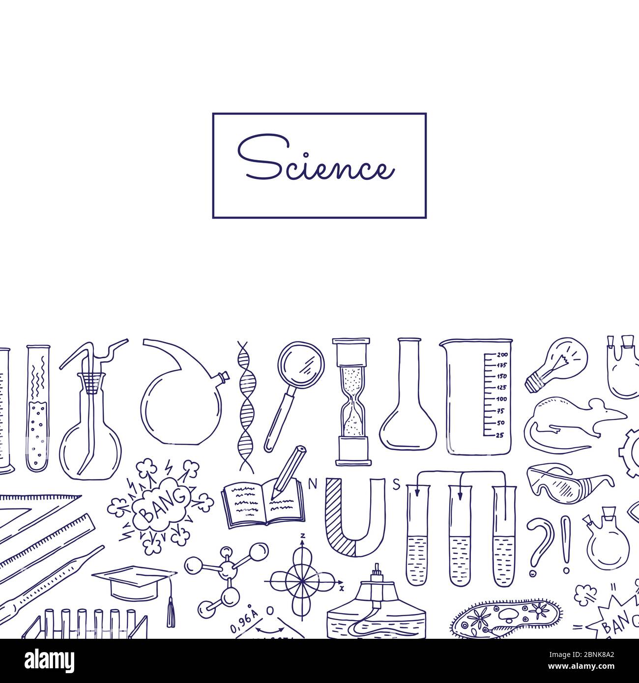 Vektor Wissenschaft oder Chemie Elemente Hintergrund Stock Vektor