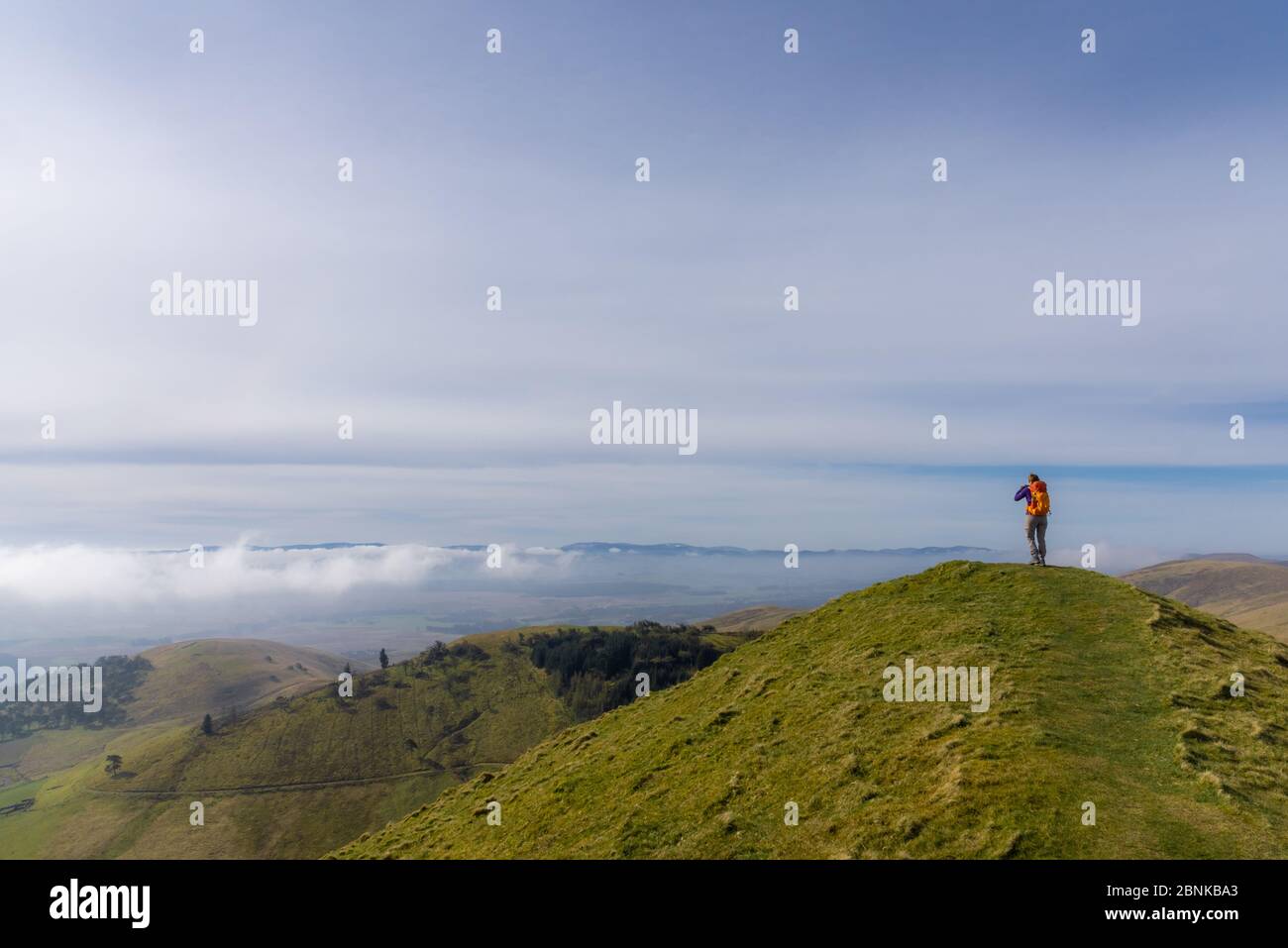 Bergwanderung in Pentland Hills, Frühling. Schottland Stockfoto