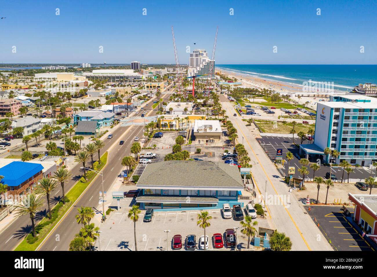 Touristenziel Daytona Beach FL Luftbild Stockfoto