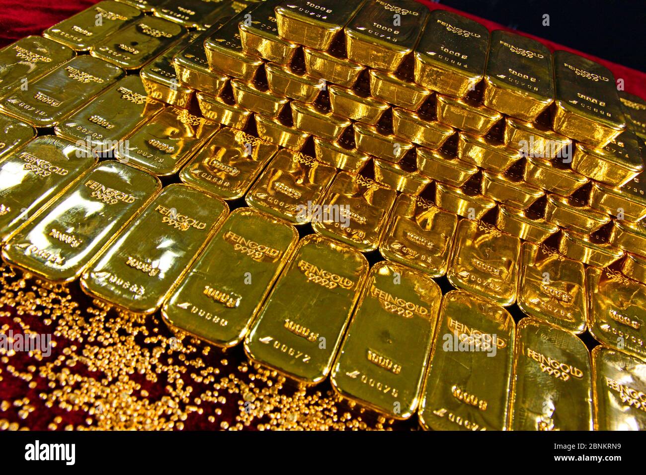 Goldbarren Stockfoto