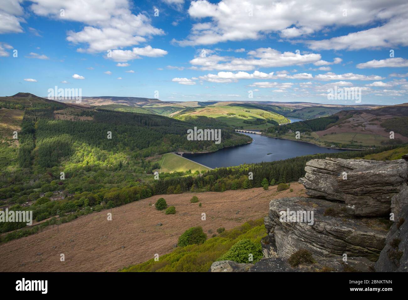 Ein Blick über Ladybower Resevoir Stockfoto