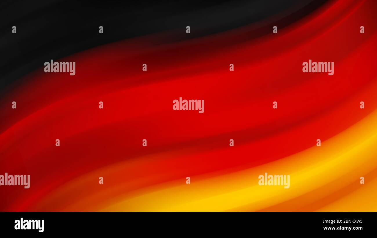 Zusammenfassung Deutsche Nationalflagge. Flagge Deutschlands. Hintergrund Stockfoto