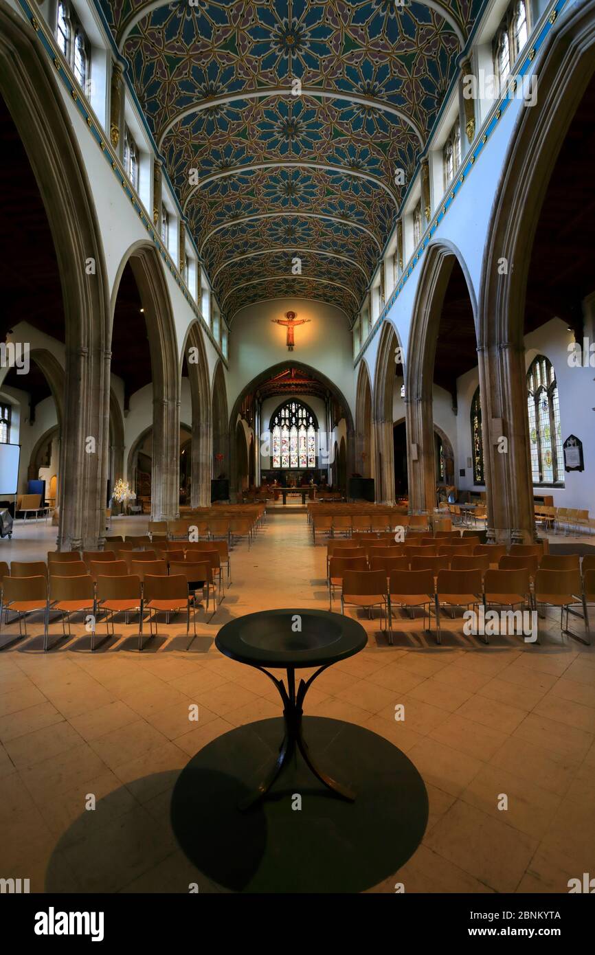 Innenansicht der Chelmsford Kathedrale, Chelmsford City, Essex County, England, UK Stockfoto