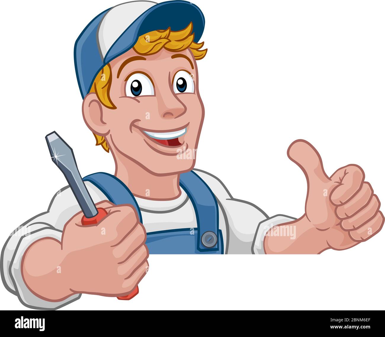 Elektriker Cartoon Heimwerker Klempner Mechaniker Stock-Vektorgrafik - Alamy
