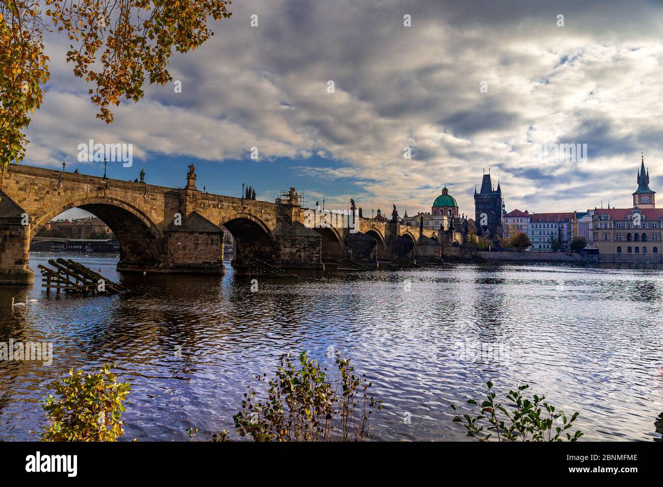 Die berühmte Karlsbrücke in Prag, Tschechische republik Stockfoto