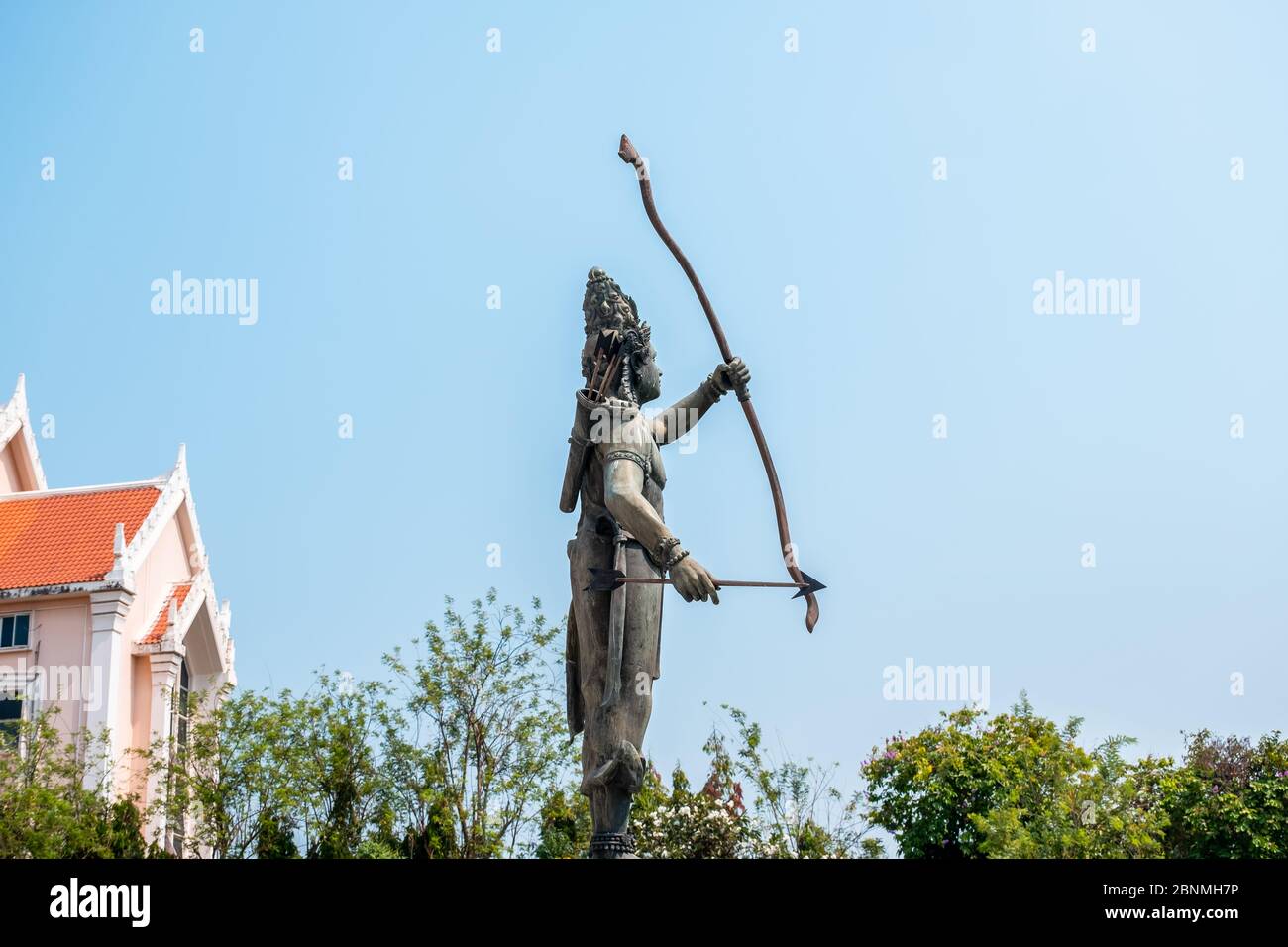 Bangkok / Thailand - 19. Januar 2020: Statue von Vishnu, Vishnu ist gottesfigur im Hinduismus. Die Statue im Gebäude des Bangkok National Museum Stockfoto