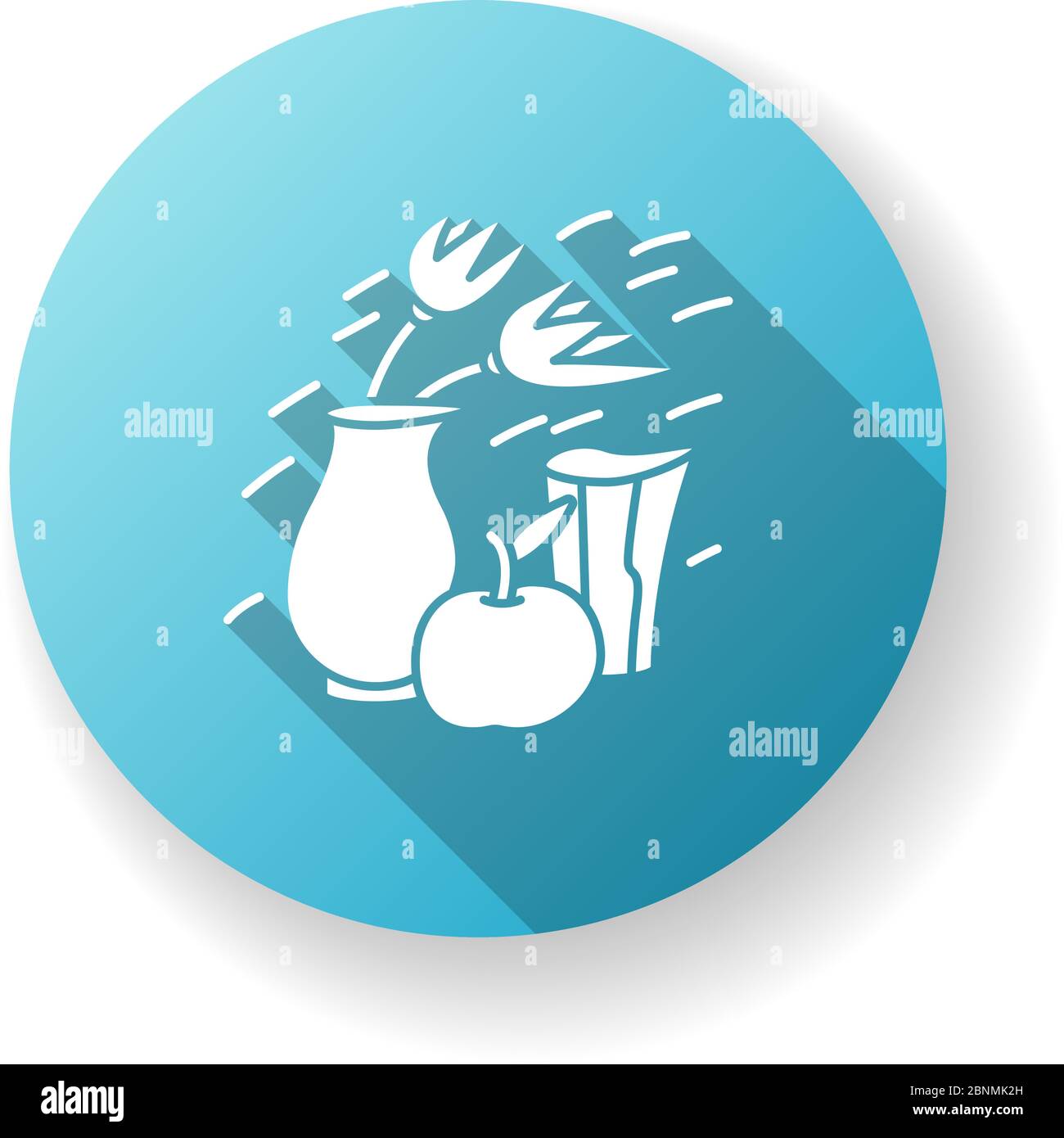 Expressionismus blau flaches Design lange Schatten Glyphe Symbol. Vase und Obst Zusammensetzung. Deutsche Kulturbewegung des 20. Jahrhunderts. Stillleben abstrakte dynamische Malerei. Silhouette RGB-Farbdarstellung Stock Vektor Expressionismus blau flaches Design lange Schatten Glyphe Symbol. Vase und Obst Zusammensetzung. Deutsche Kulturbewegung des 20. Jahrhunderts. Stillleben abstrakte dynamische Malerei. Silhouette RGB-Farbdarstellung Stock Vektor
