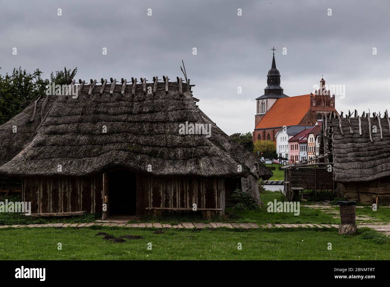 Europa, Polen, Woiwodschaft Westpommern, Slawen und Wikingerzentrum in Wolin Stockfoto