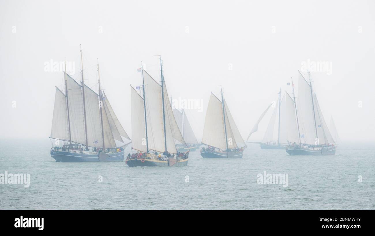 Regatta mit flachem Boden Stockfoto