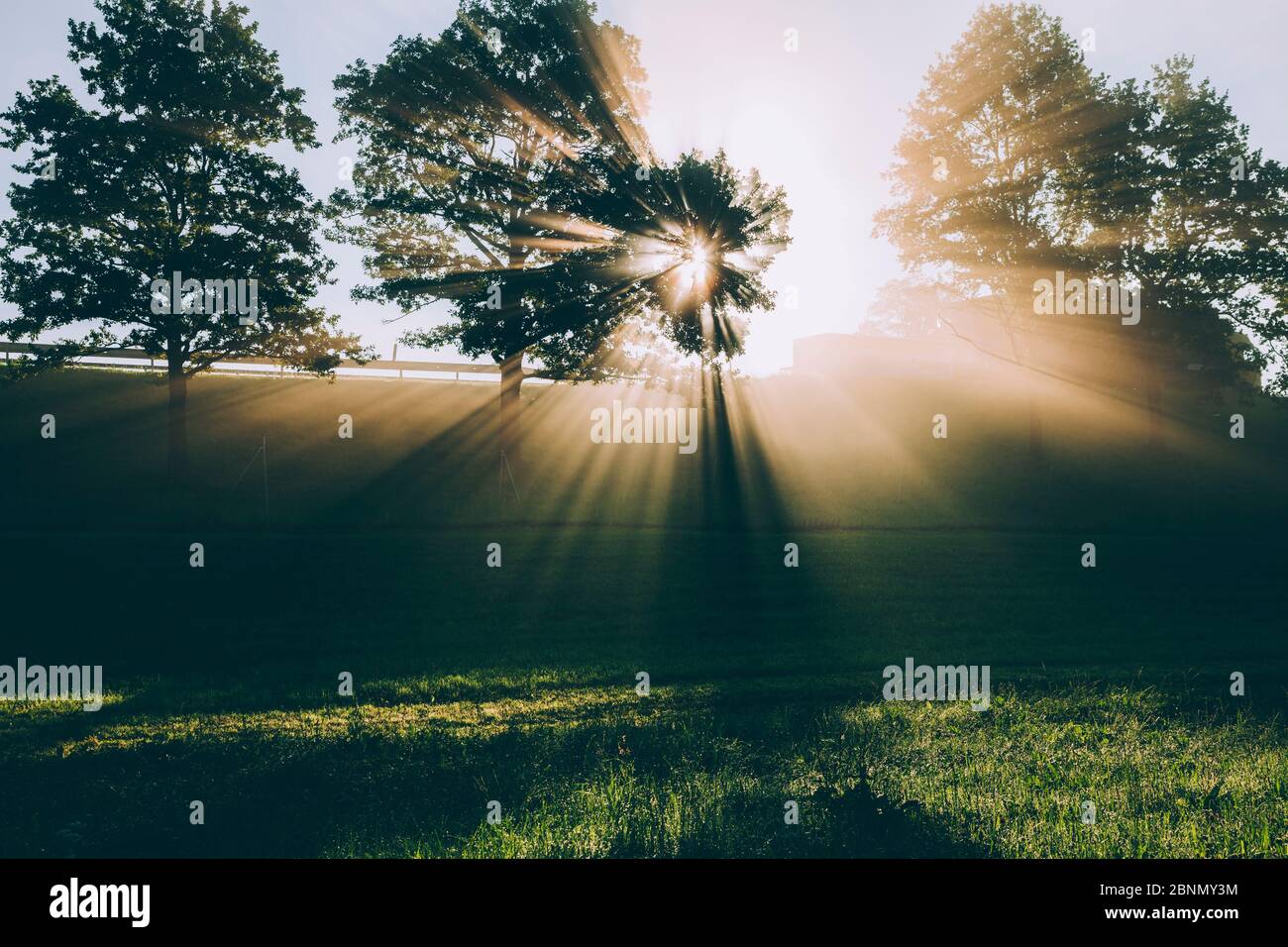 Europa, Deutschland, Bayern, Sonnenstrahlen Stockfoto