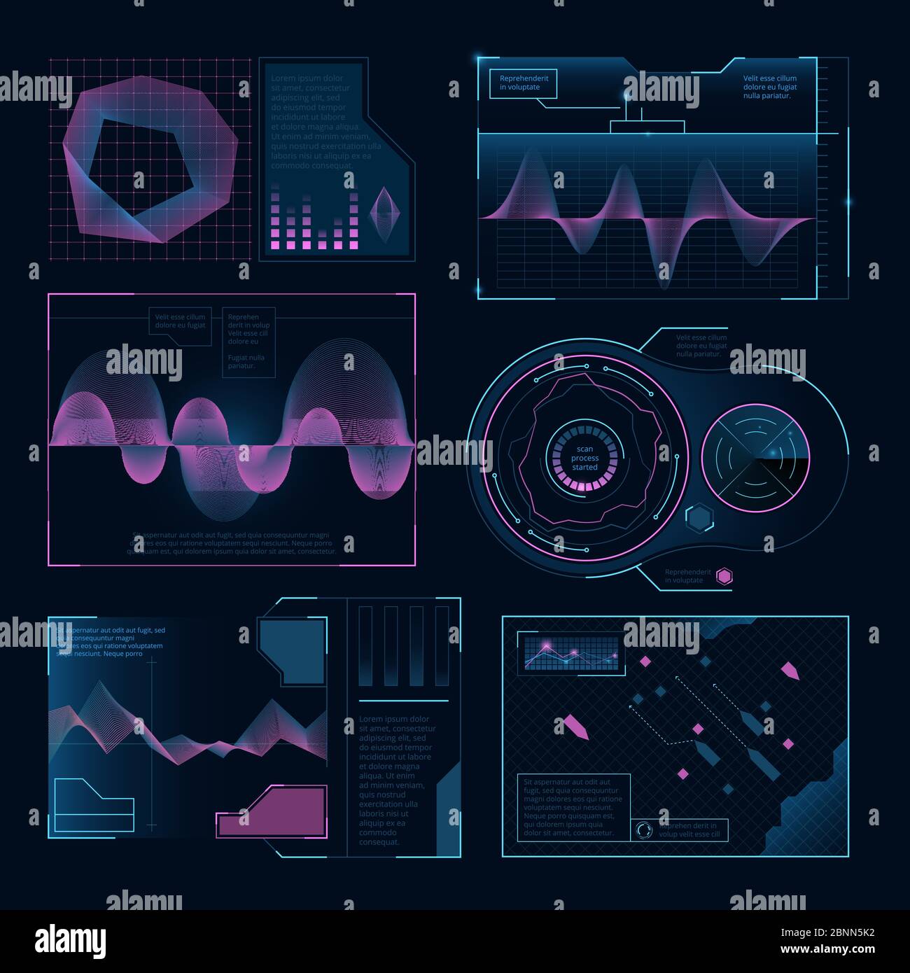 Moderne digitale Symbole der Web-ui. Vektorbilder für Designprojekte Stock Vektor