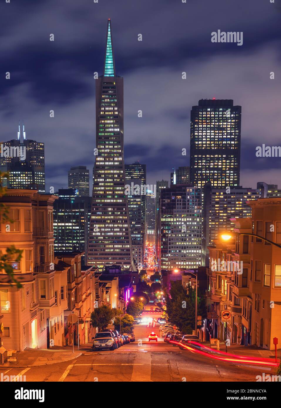 Blick auf das Finanzviertel, San Francisco, Kalifornien, USA Stockfoto