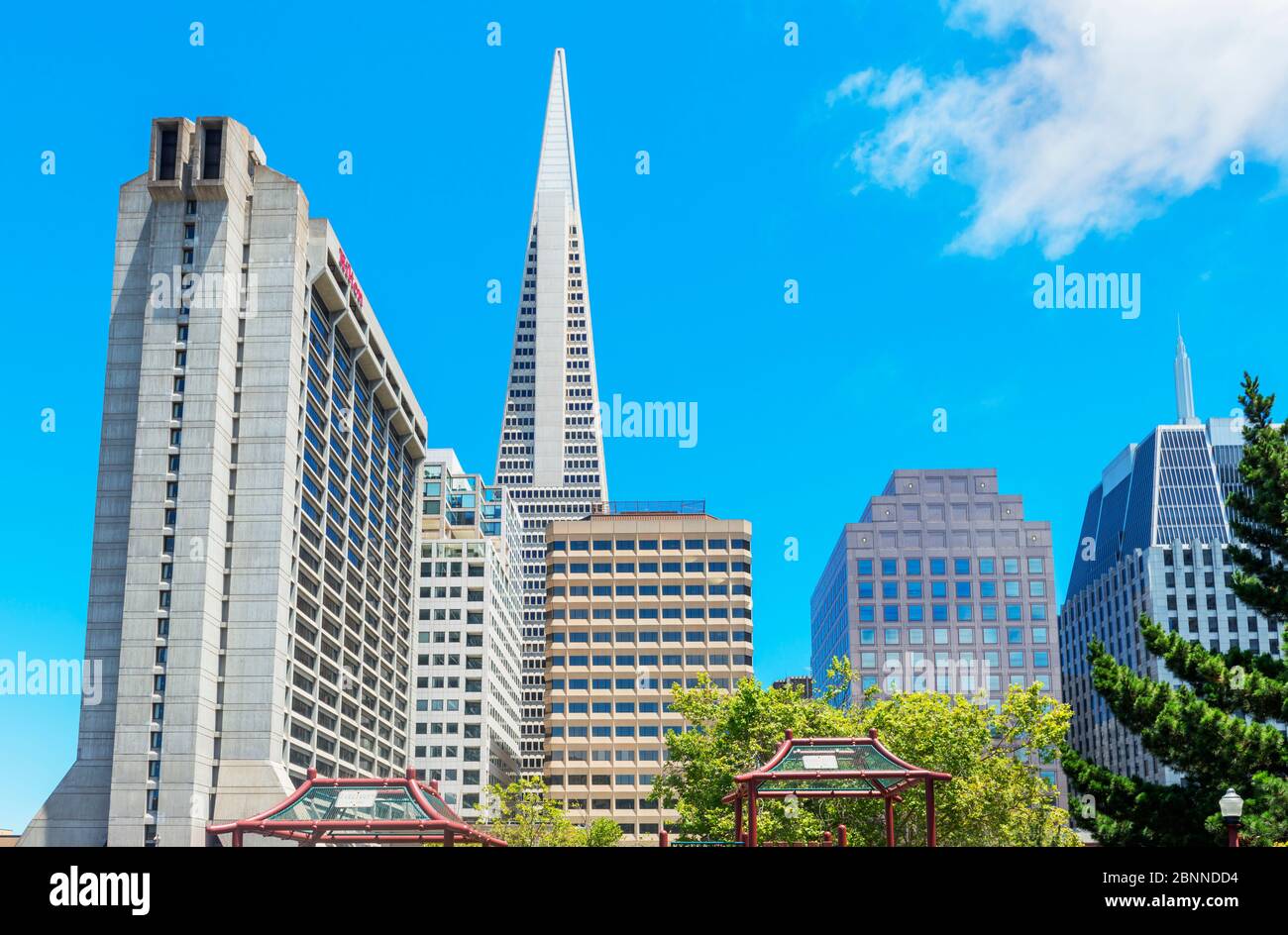 Blick auf den Portsmouth Platz, San Francisco, Kalifornien, USA Stockfoto