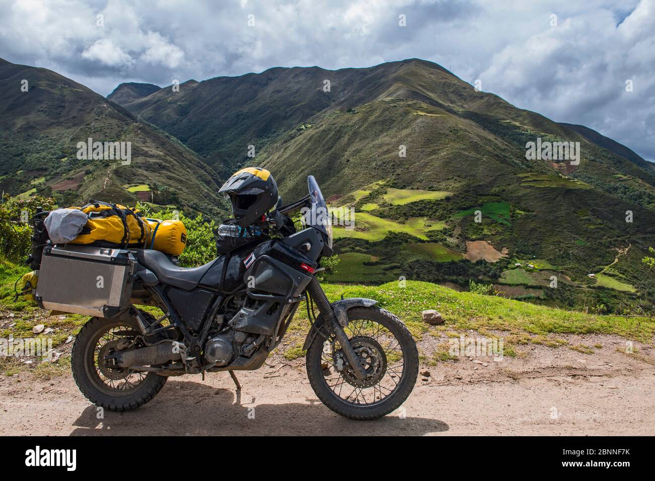 Touren Motorrad in den Bergen von Peru, Tarma, Junin, Peru Stockfoto