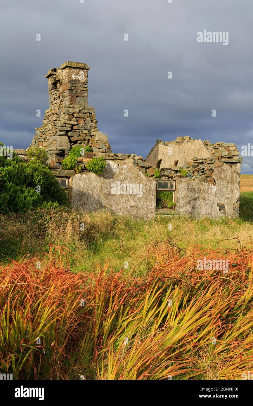 Hausruinen in der Nähe von Kilkeel Village,Loop Head,County Clare,Irland,Europa Stockfoto