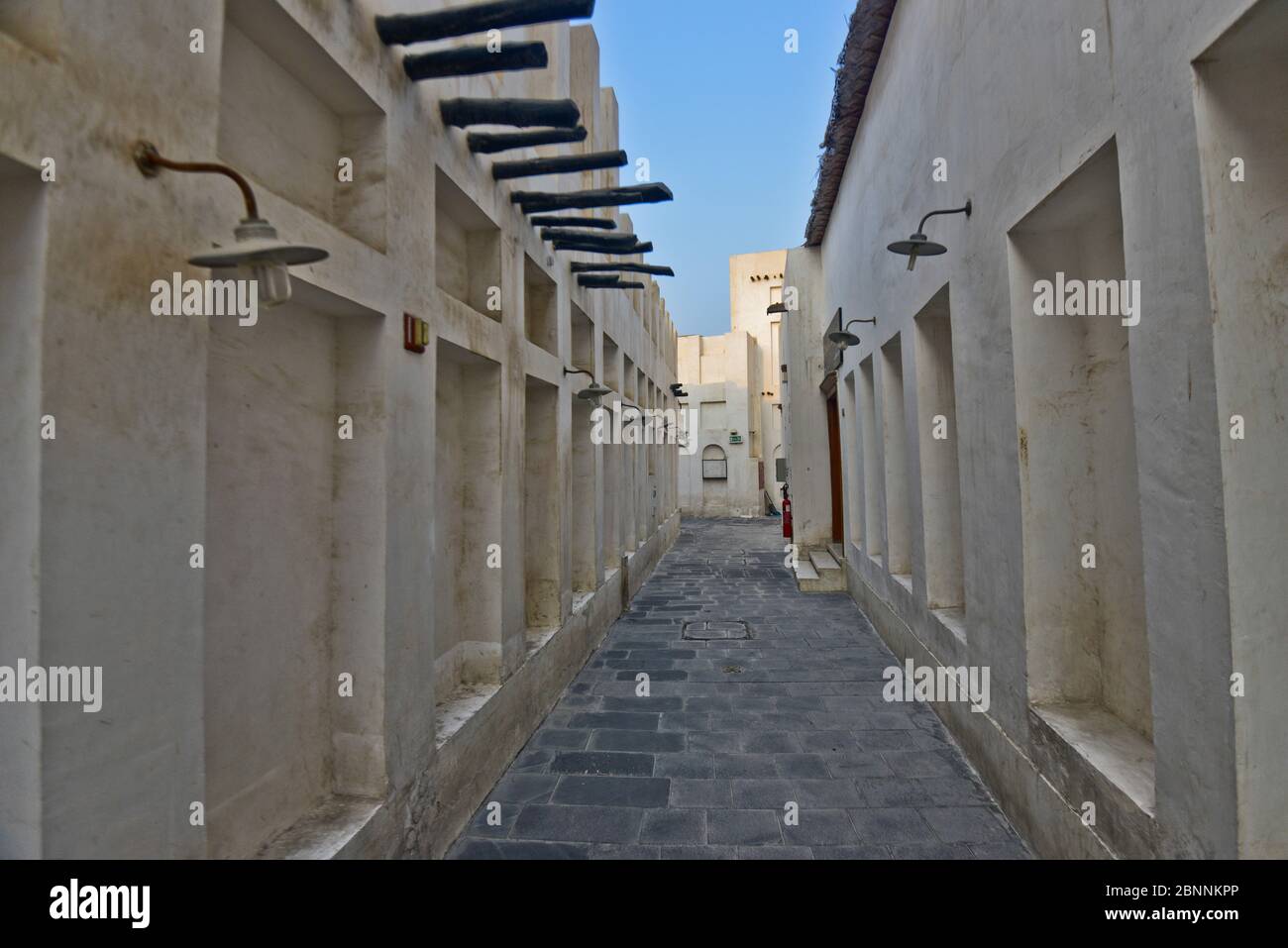 Leere Straßen in Souq Waqif, Doha, Katar Stockfoto