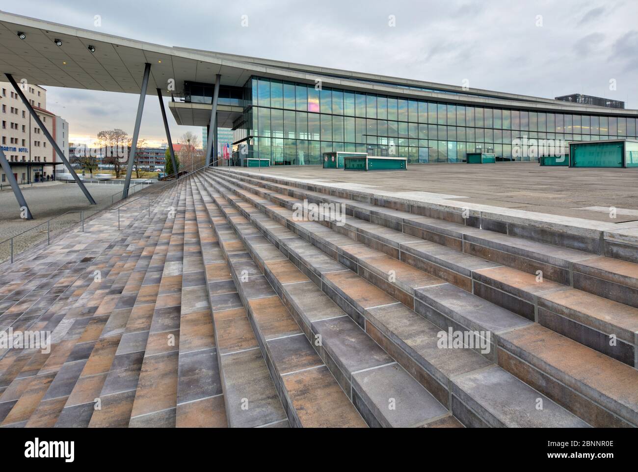 Internationales Kongresszentrum, Hausfassade, Dresden, Sachsen, Deutschland, Europa, Stockfoto