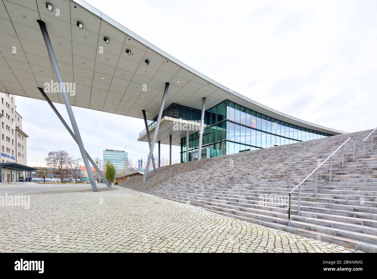Internationales Kongresszentrum, Hausfassade, Dresden, Sachsen, Deutschland, Europa, Stockfoto