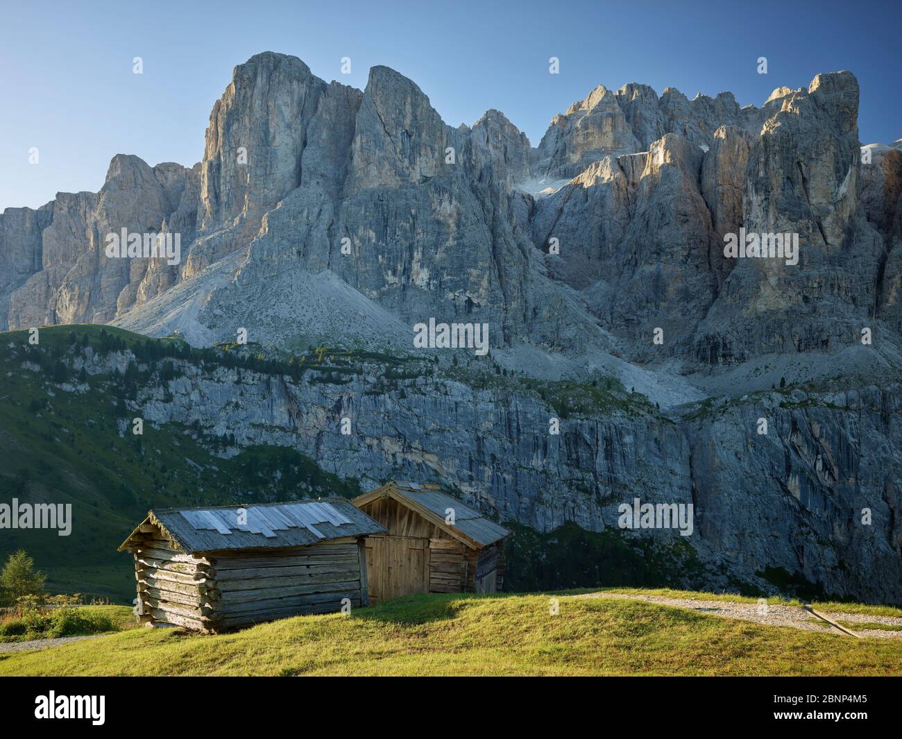 Grödnerpass, Sellastock, Südtirol, Italien Stockfoto